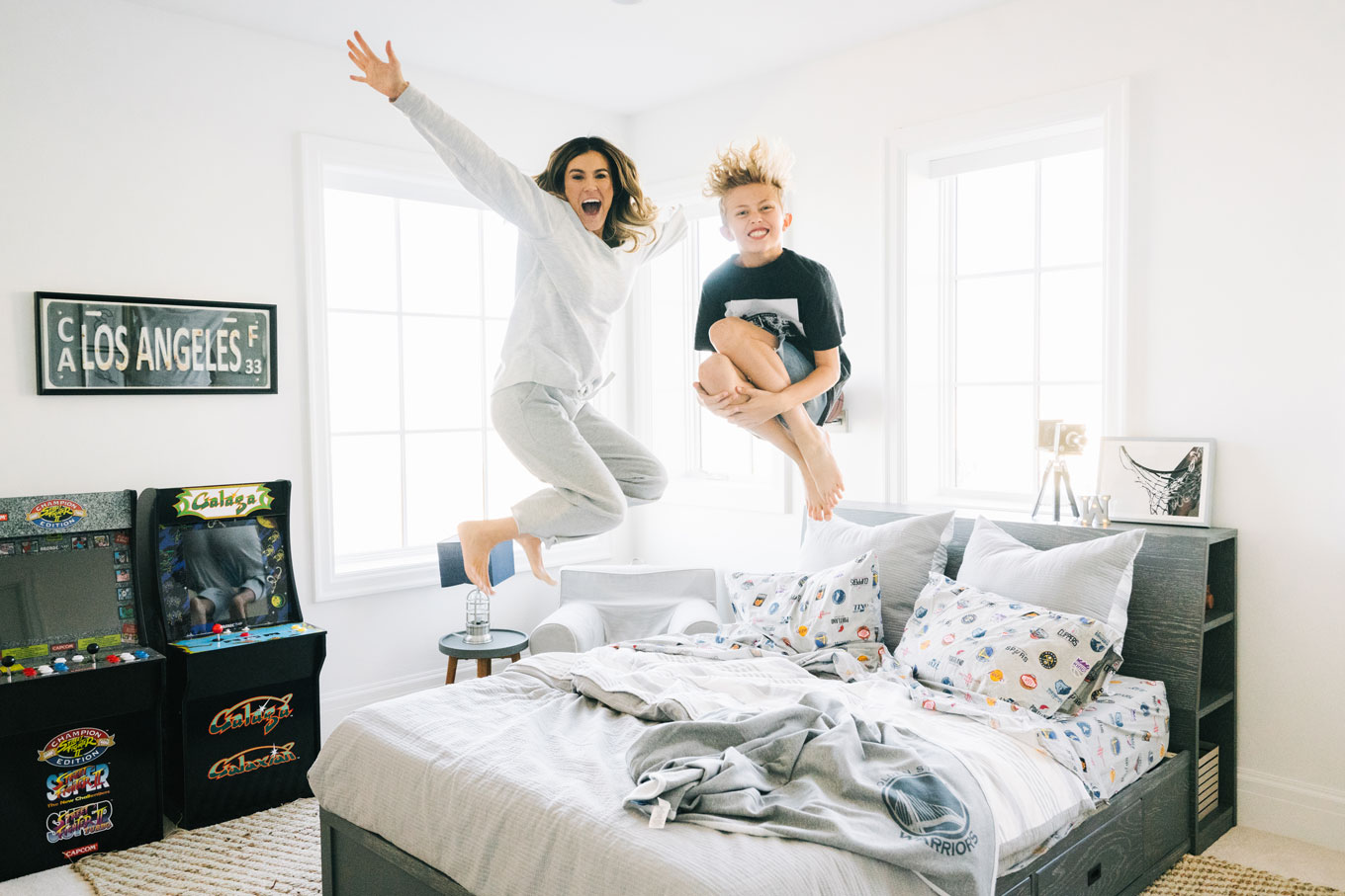 jumping on the bed