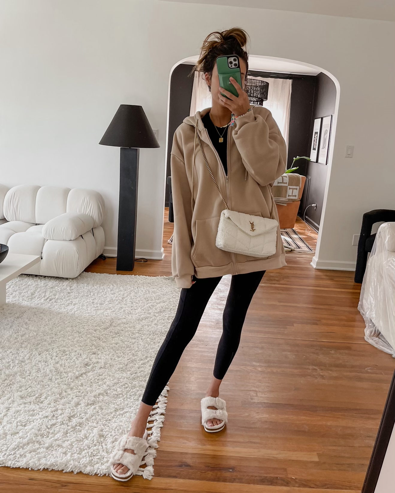 Amazon fall outfit, tan hoodie, cozy amazon find, most-loved September 
