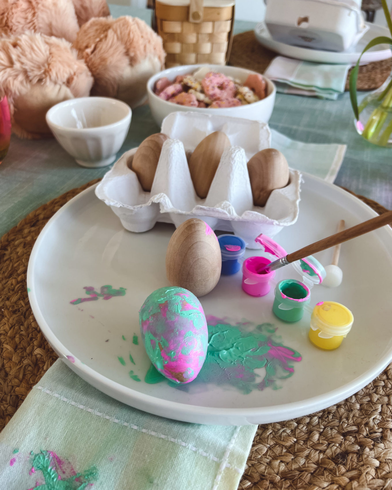 wooden easter egg craft kit