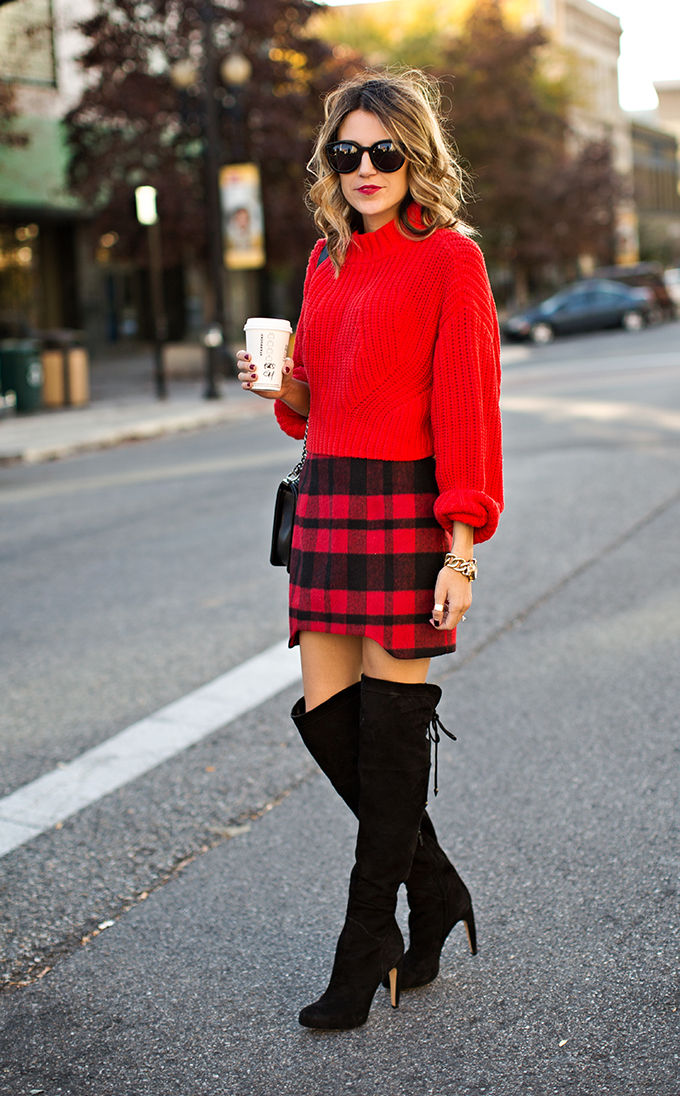 red_knit_sweater_hello_fashion | Hello Fashion