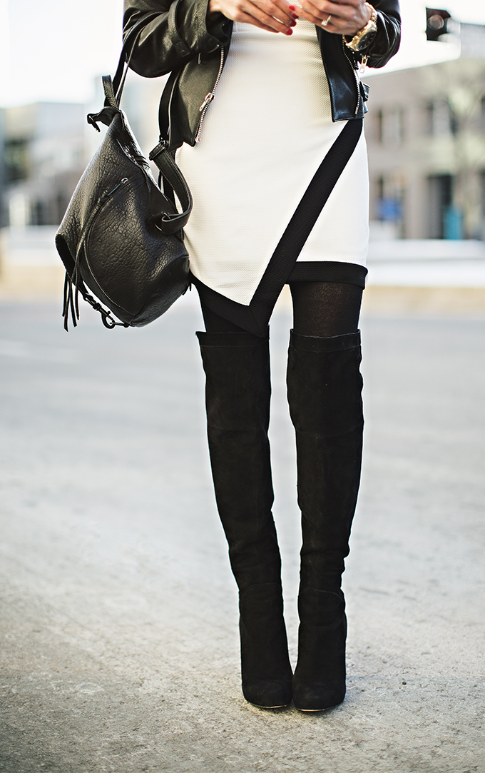 h&m black over the knee boots