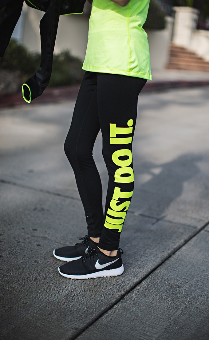 neon and black nikes