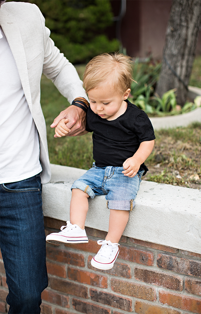 baby wearing converse