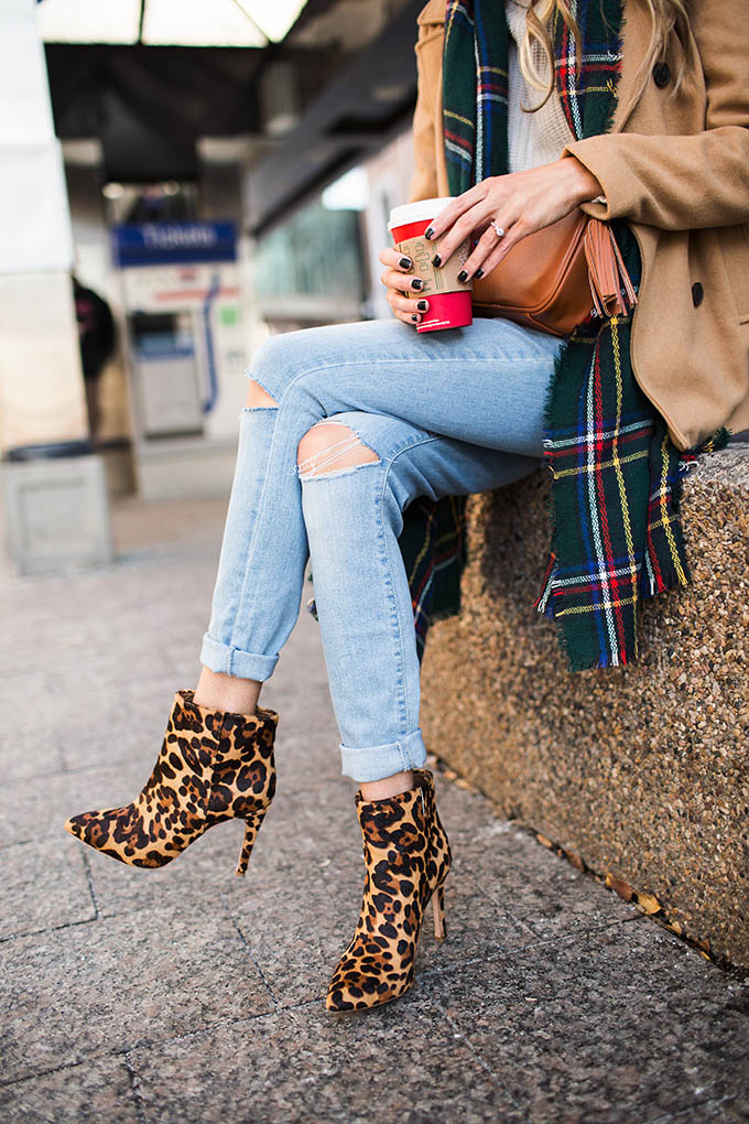 Leopard and Plaid Pattern Mixing Hello Fashion Blog