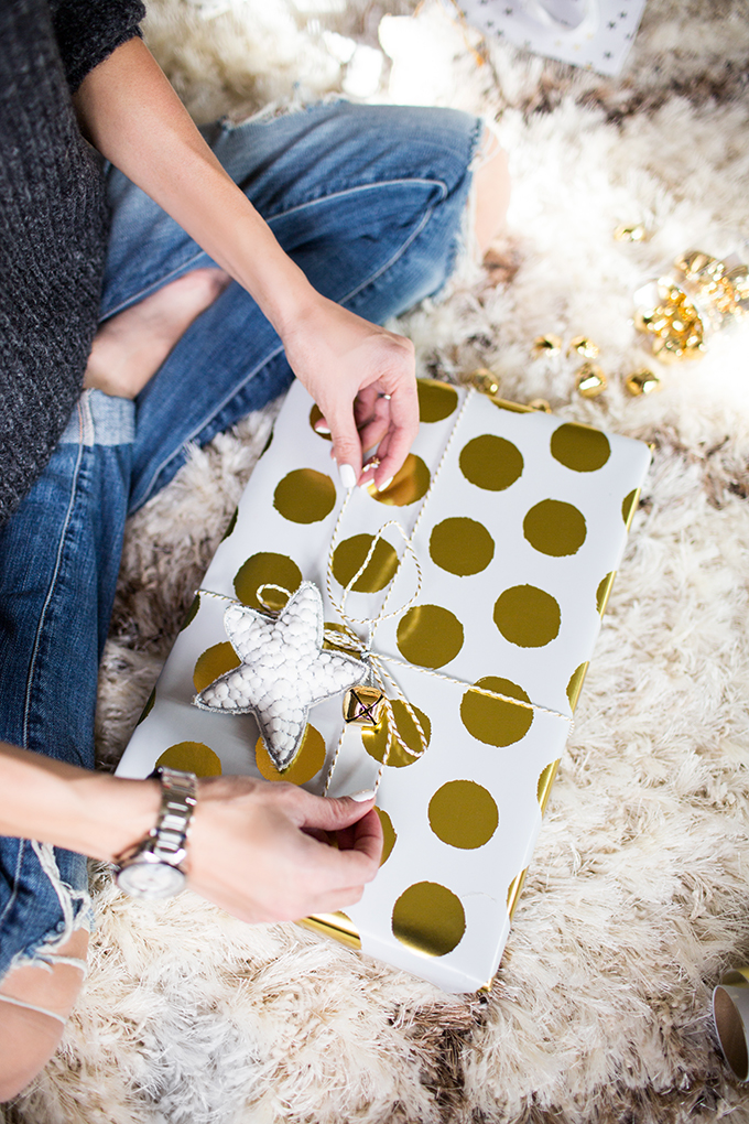 Gold Dot Wrapping Paper