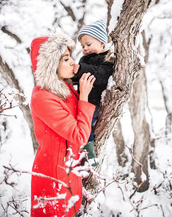 Snow Pictures Hello Fashion Blow in Red Parka