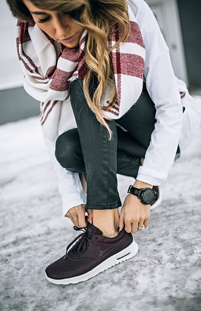 leather nikes womens
