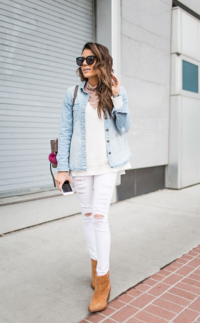 Cute White Distressed Denim 