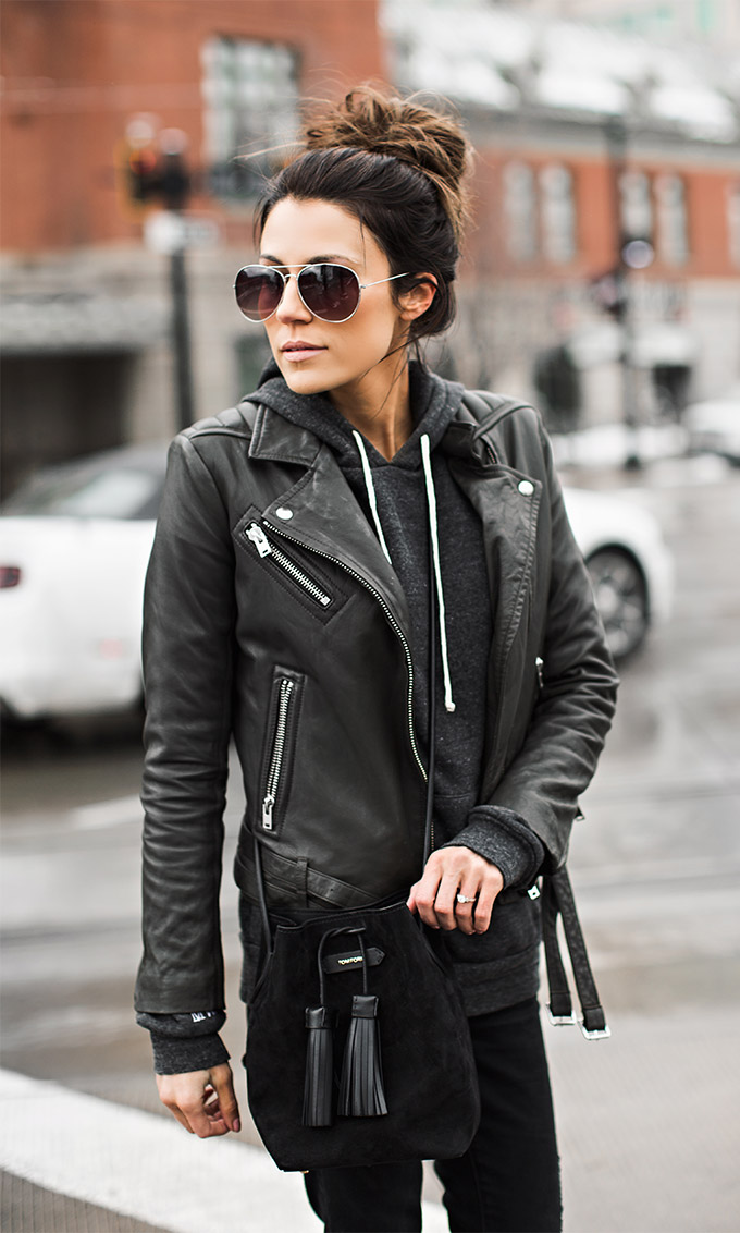 Fashion and style: Black leather