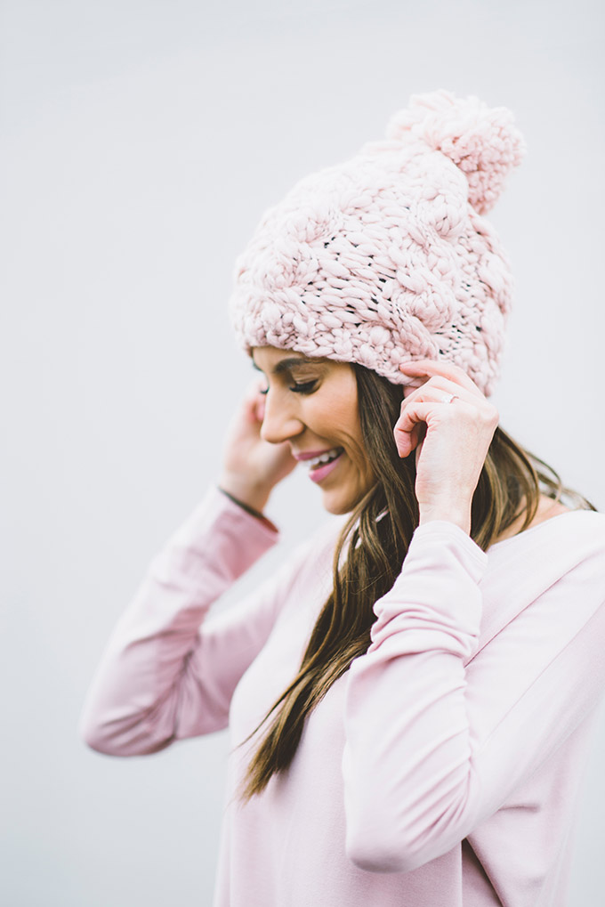 Pink Knit Beanie Hello Fashion Blog