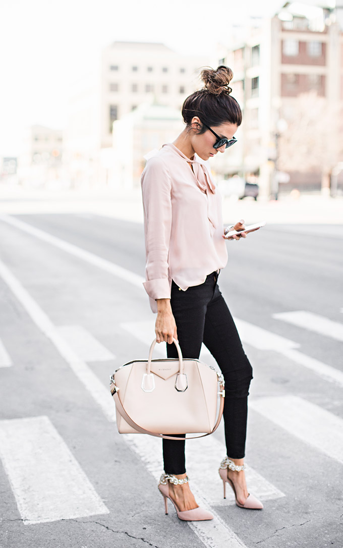 Blush and Black Christine Andrew Hello Fashion Blog