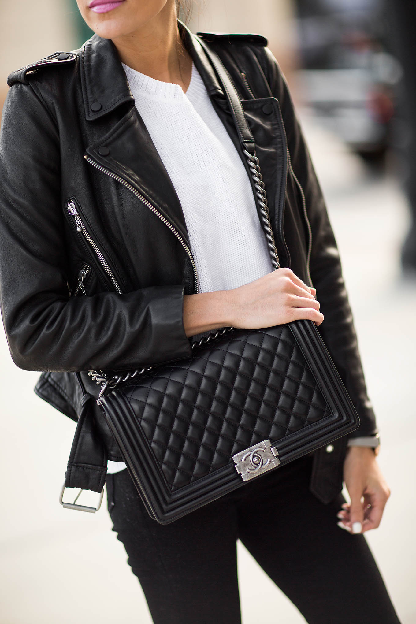 Black leather jacket Hello fashion Blog