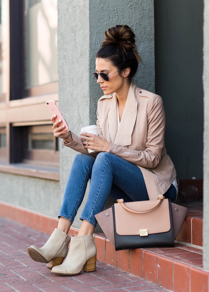 Hush Puppies Nude Ankle Booties