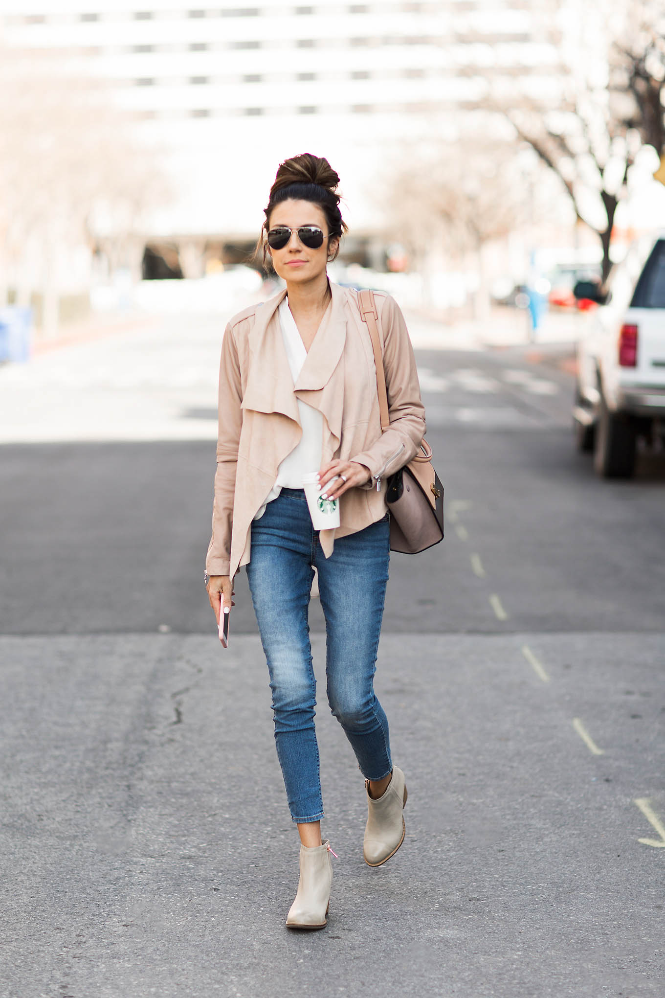 Blush coat Hello Fashion Blog