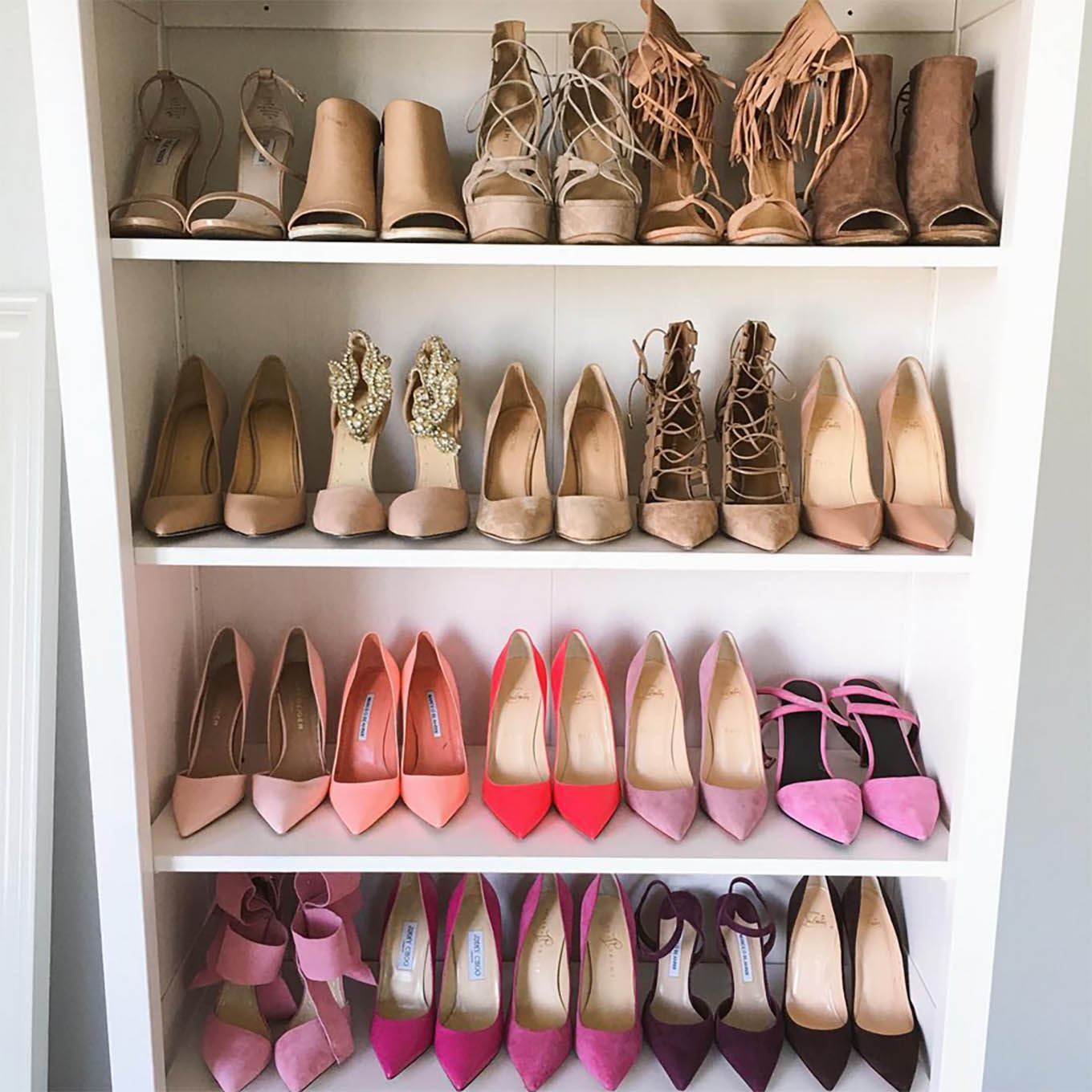 Nude and pink pumps