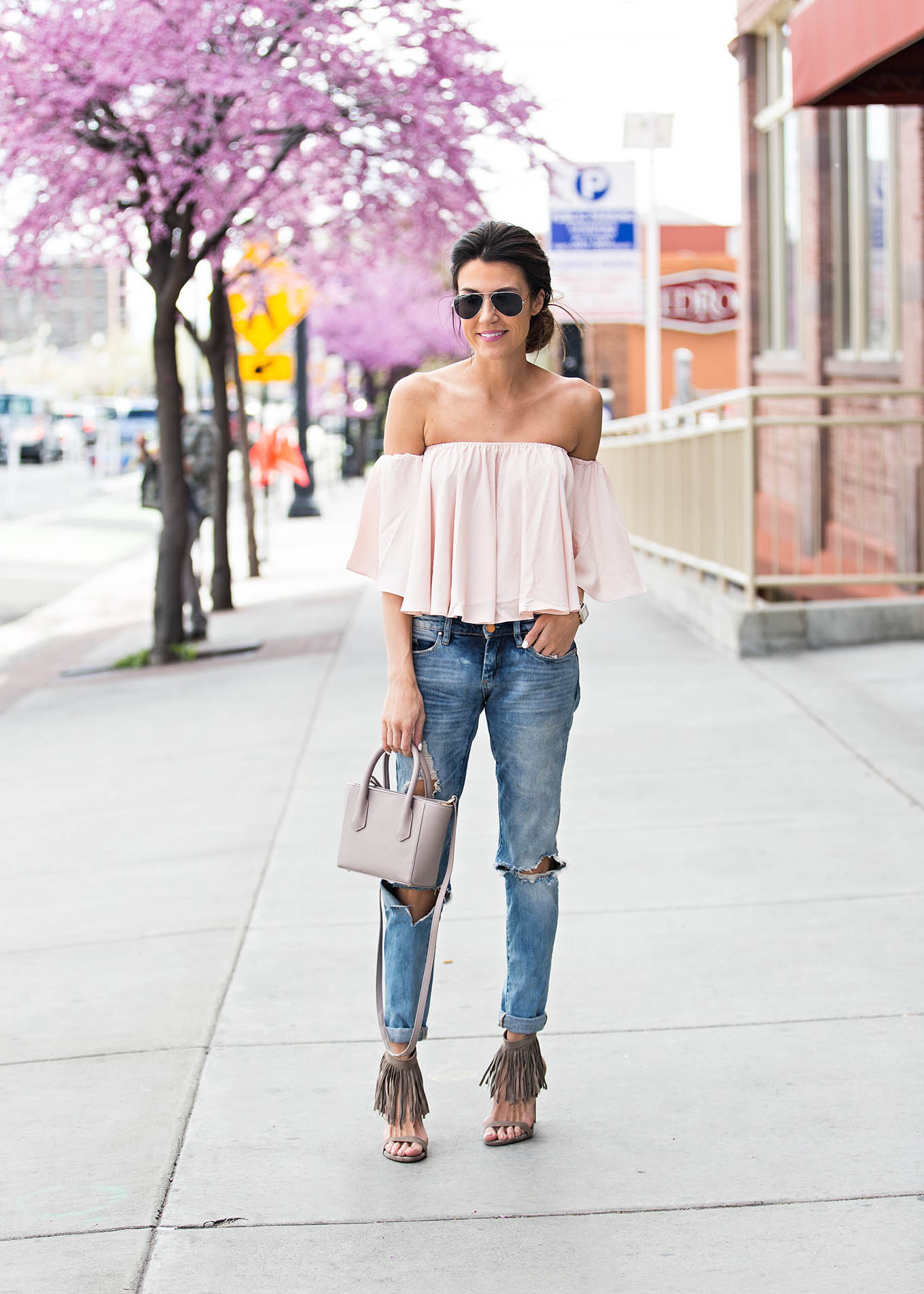 blush off the shoulder