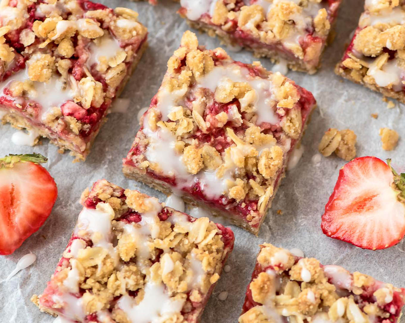 strawberry oatmeal bars