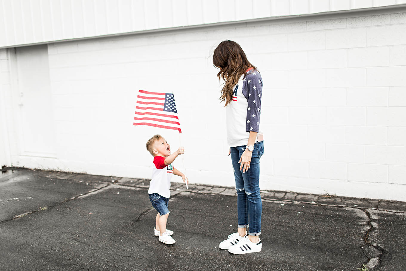 mother and son 4th of jluly