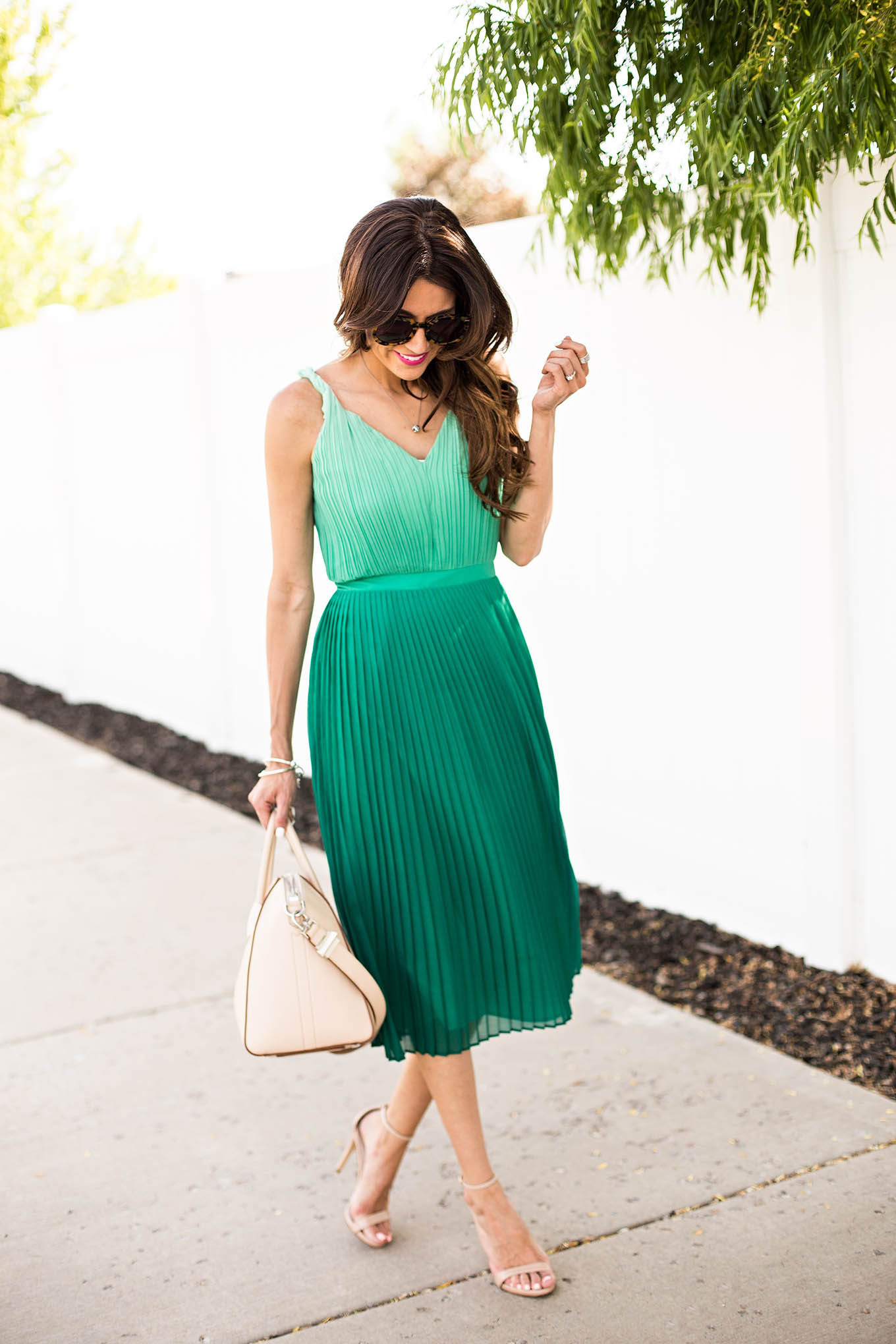 pleated dress