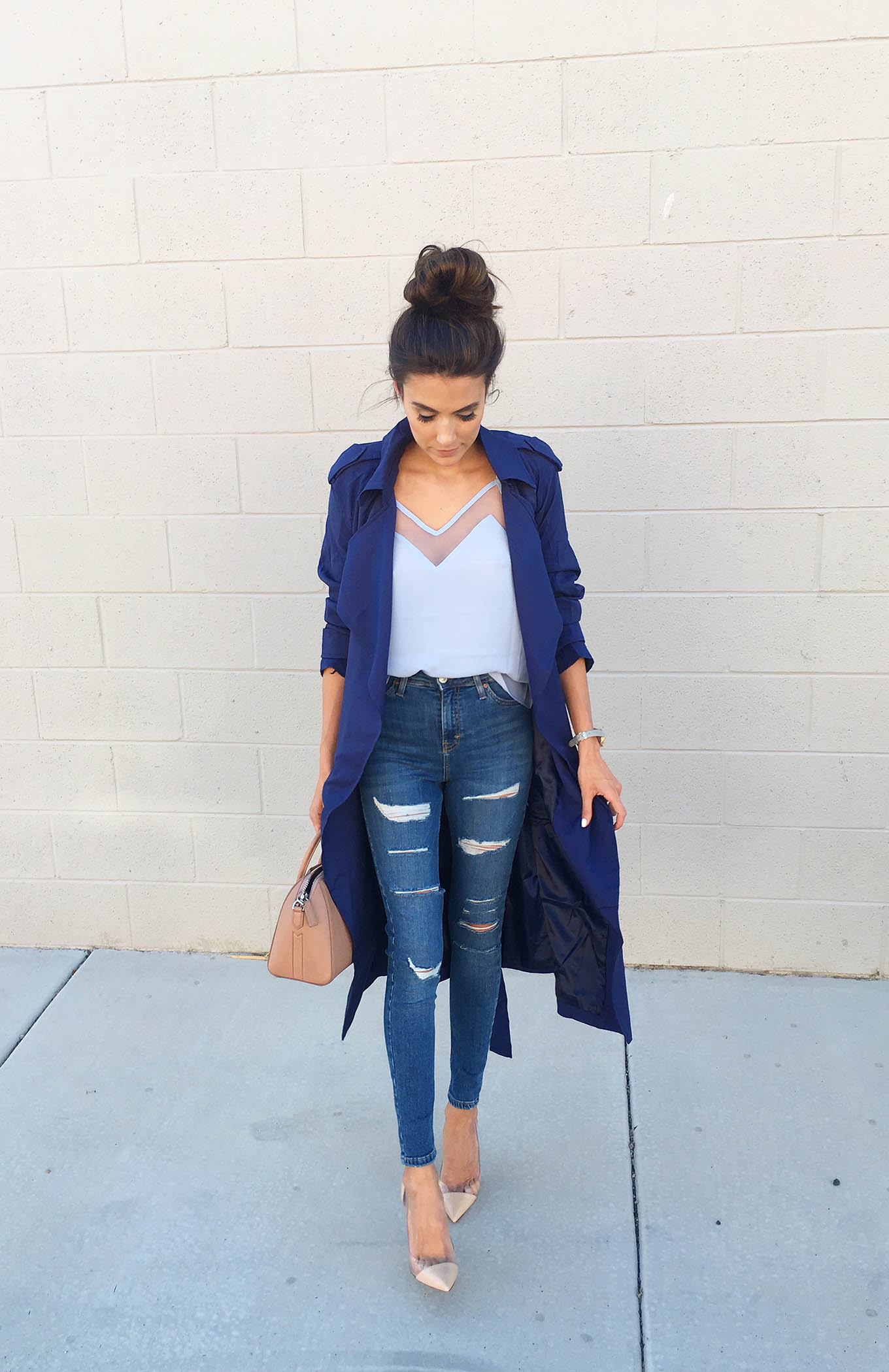 navy trench