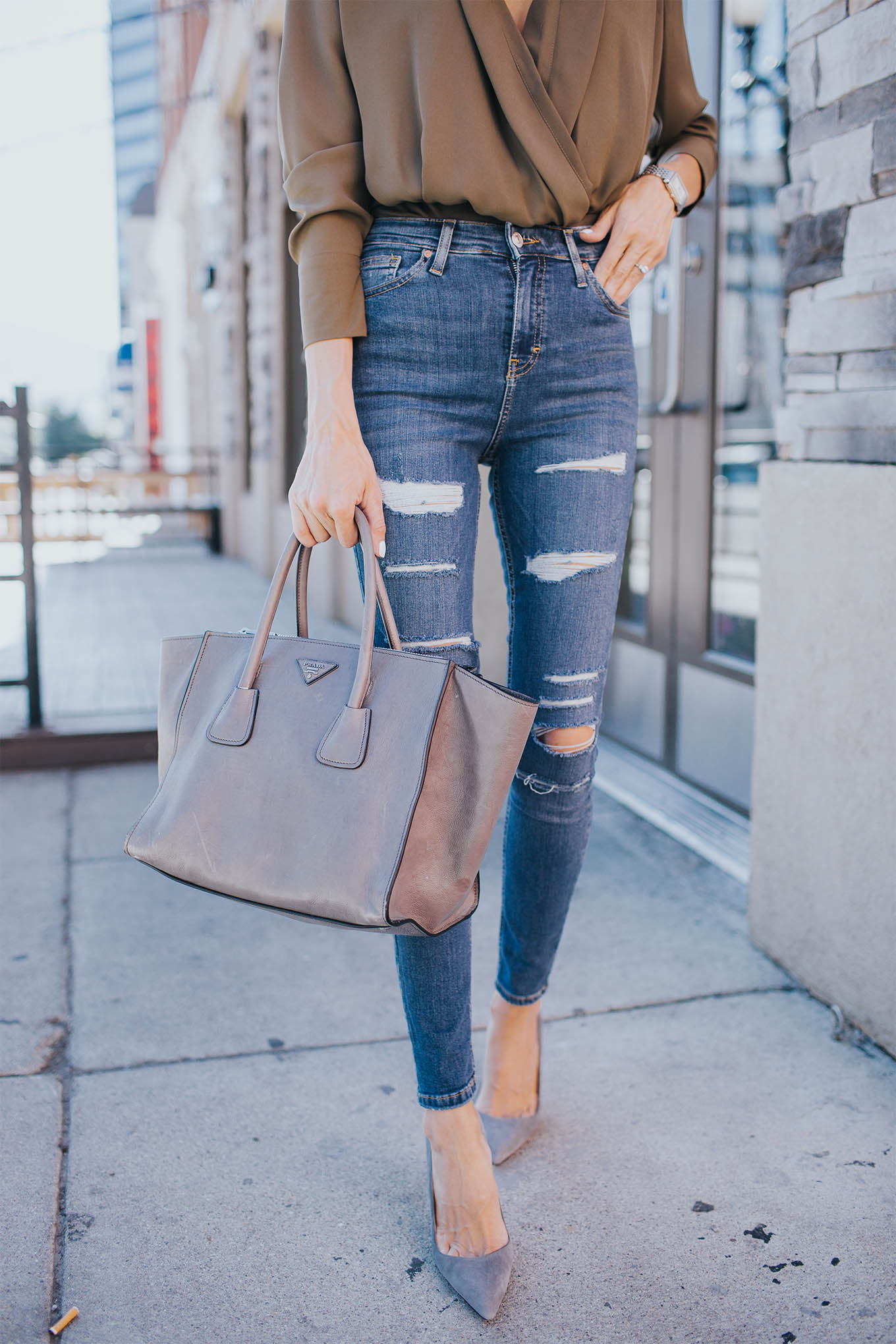 high-rise skinny jeans