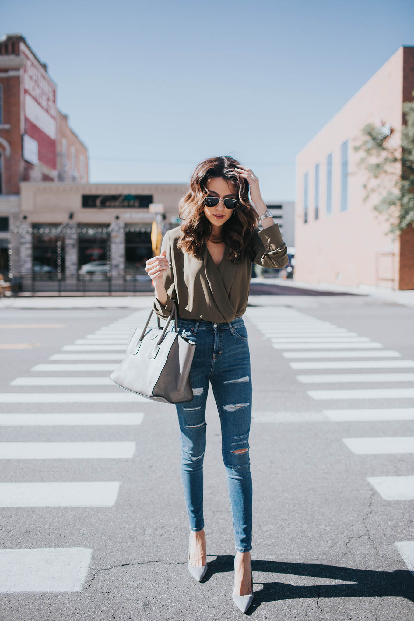 olive bodysuit