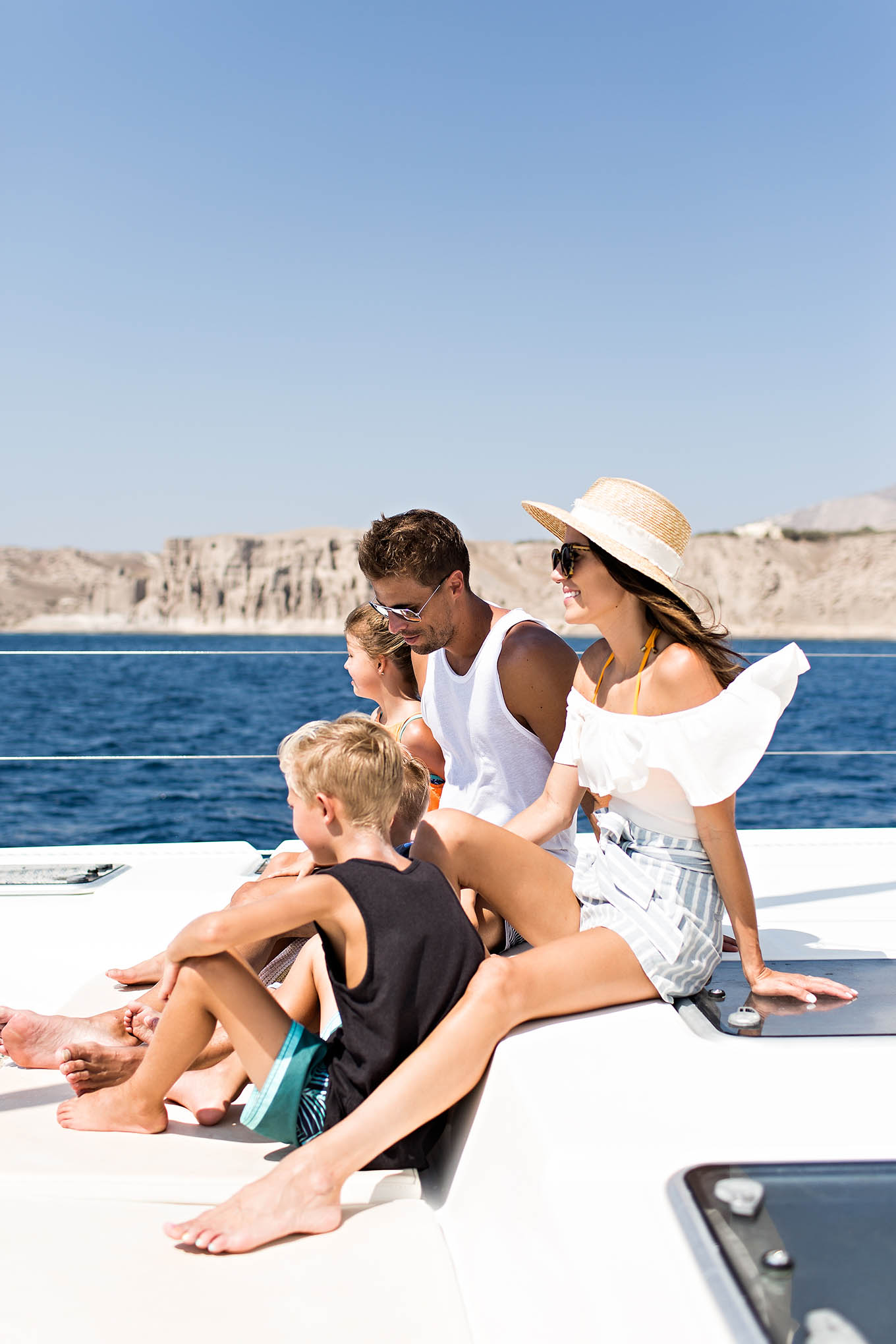 Family Boat Tour In Santorini