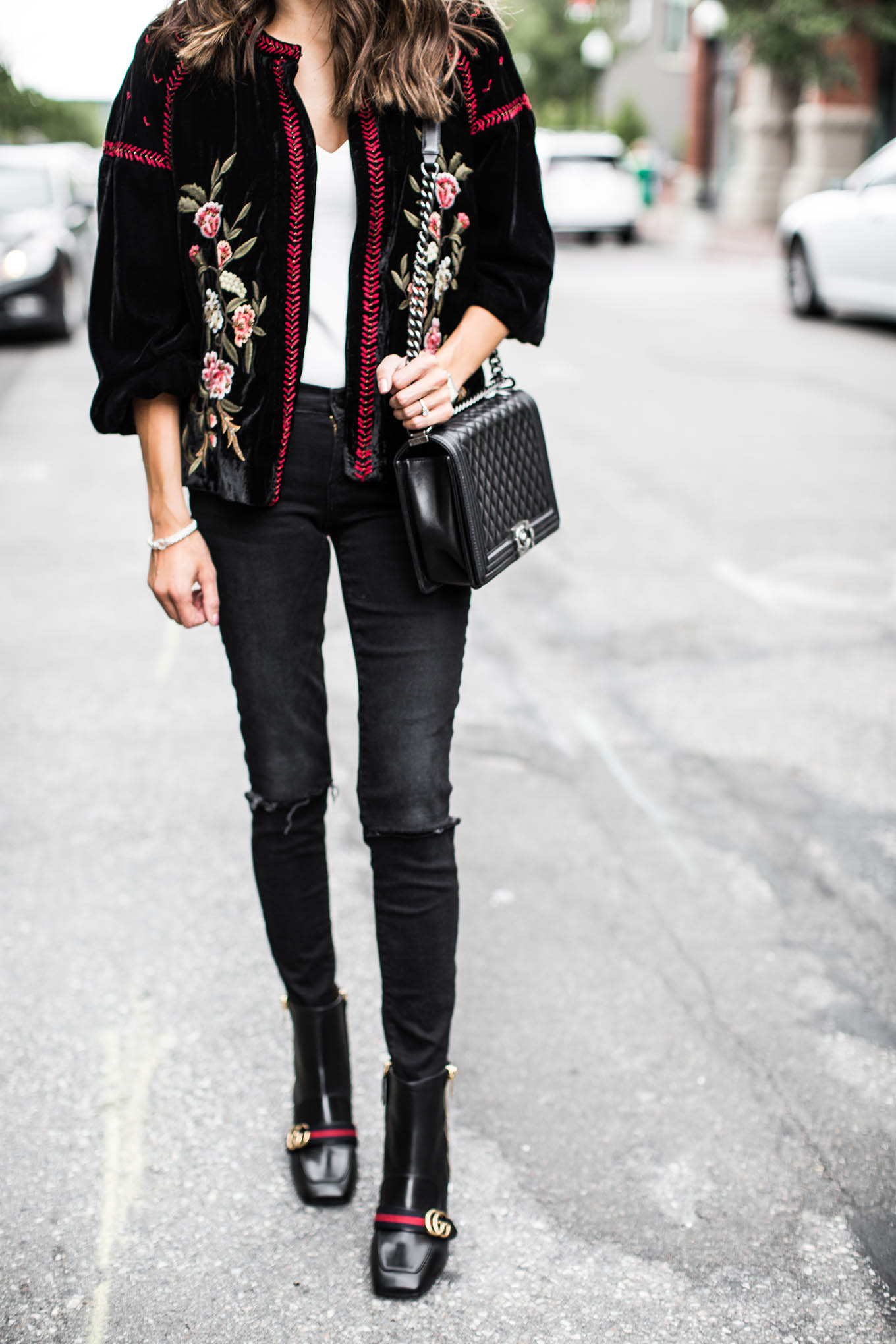 zara black embroidered jacket