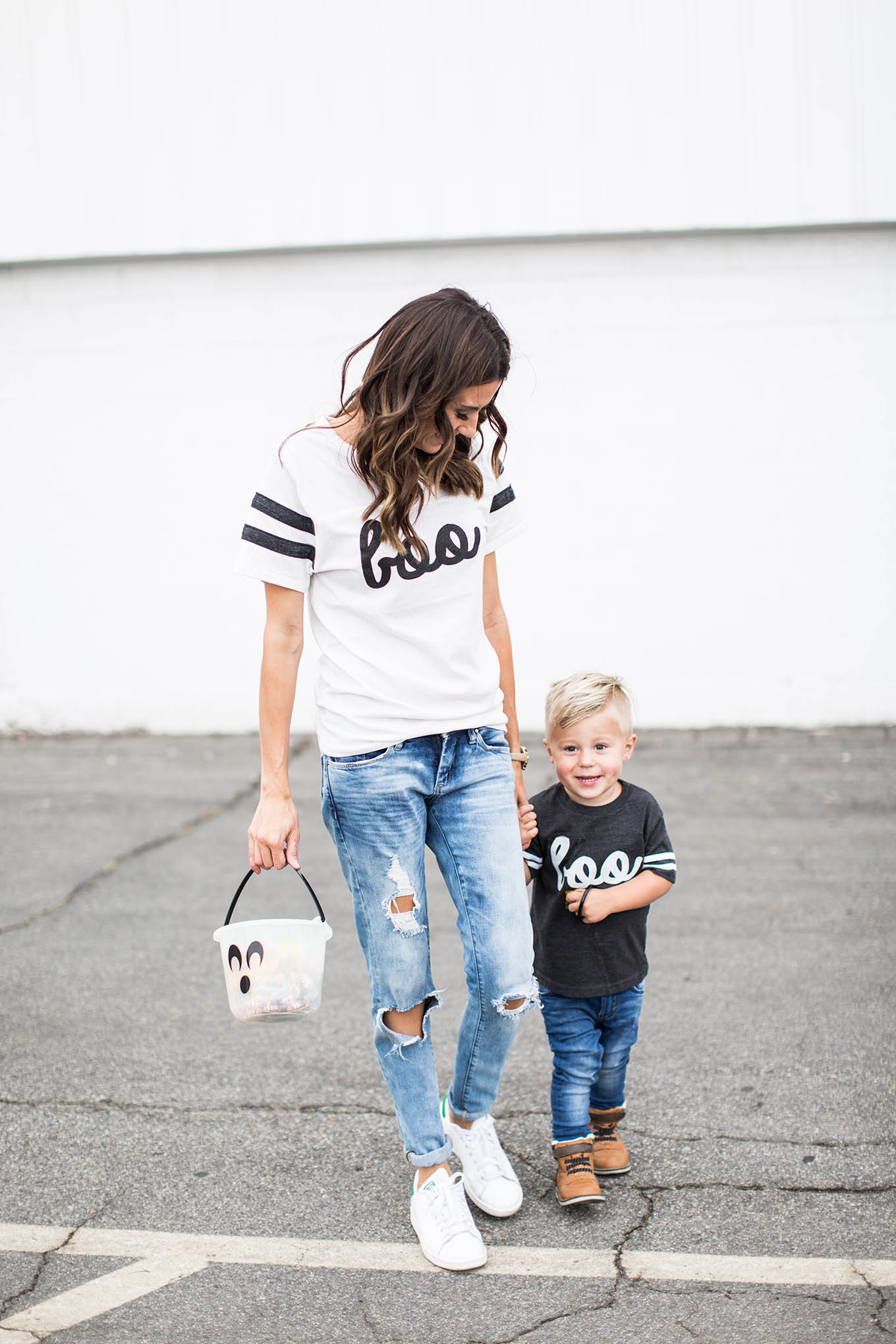 matching mom and kid halloween tee