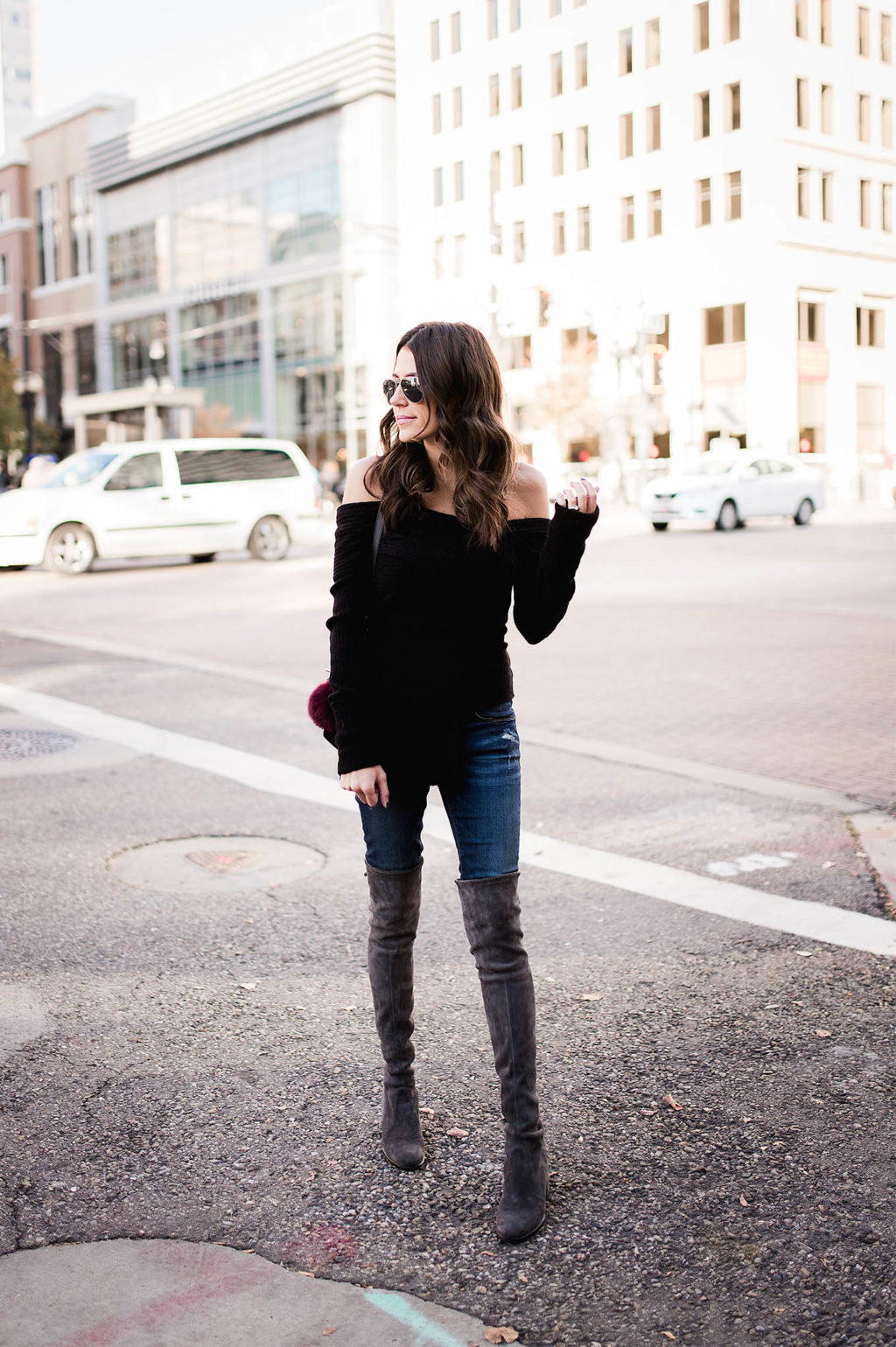 off the shoulder sweater