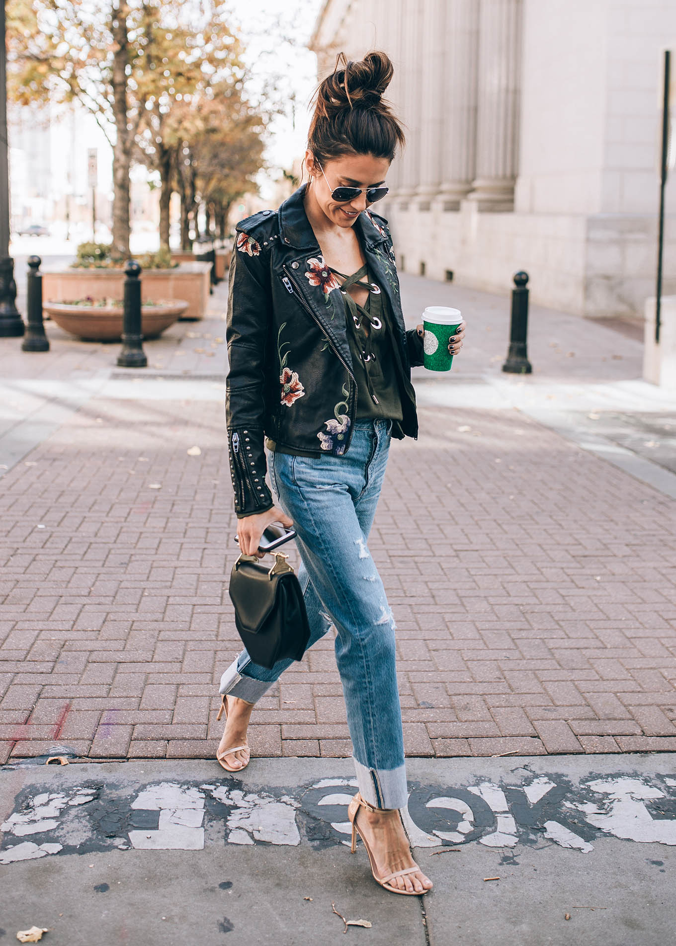 ily couture embroidered leather jacket