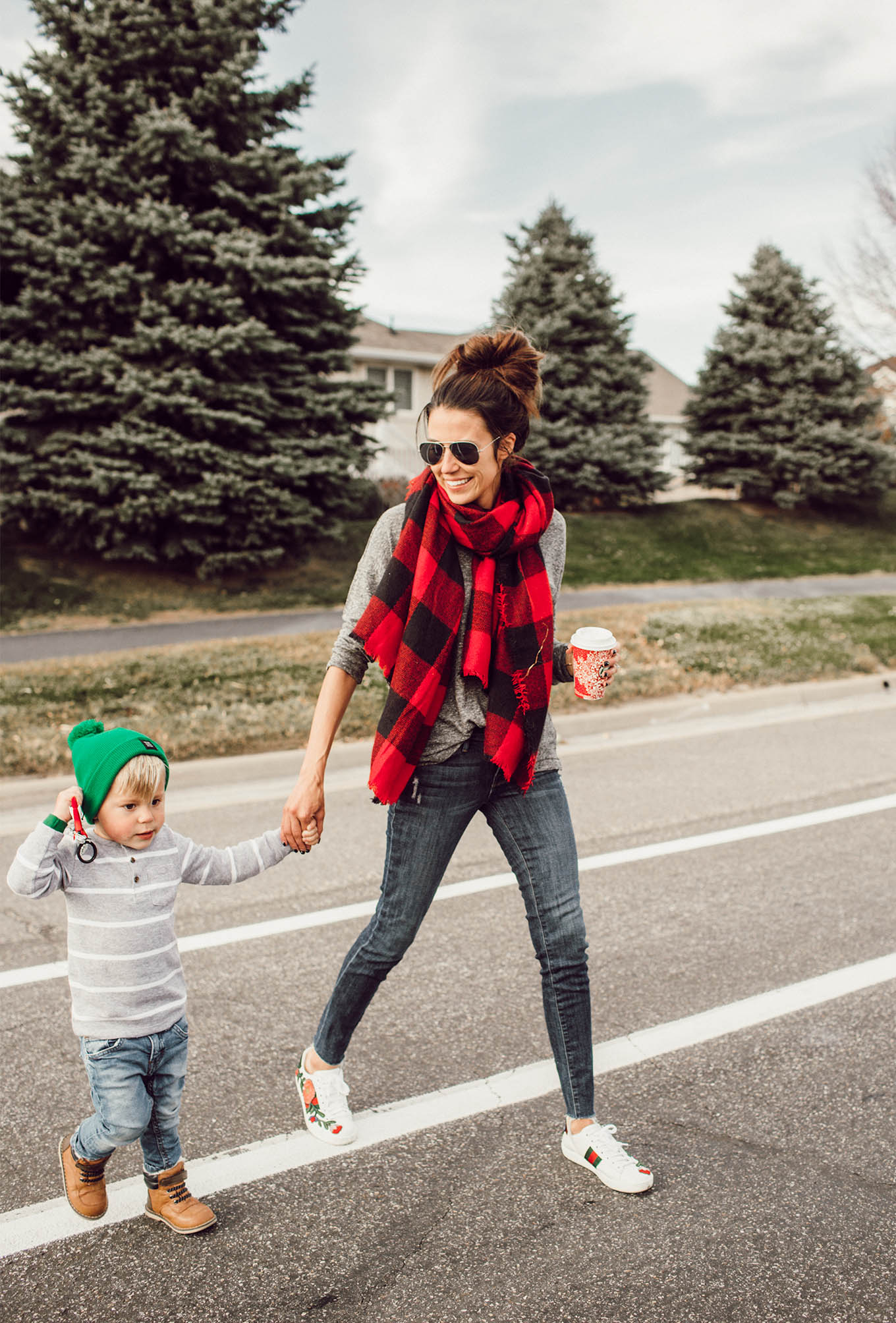 hello fashion mom and son style