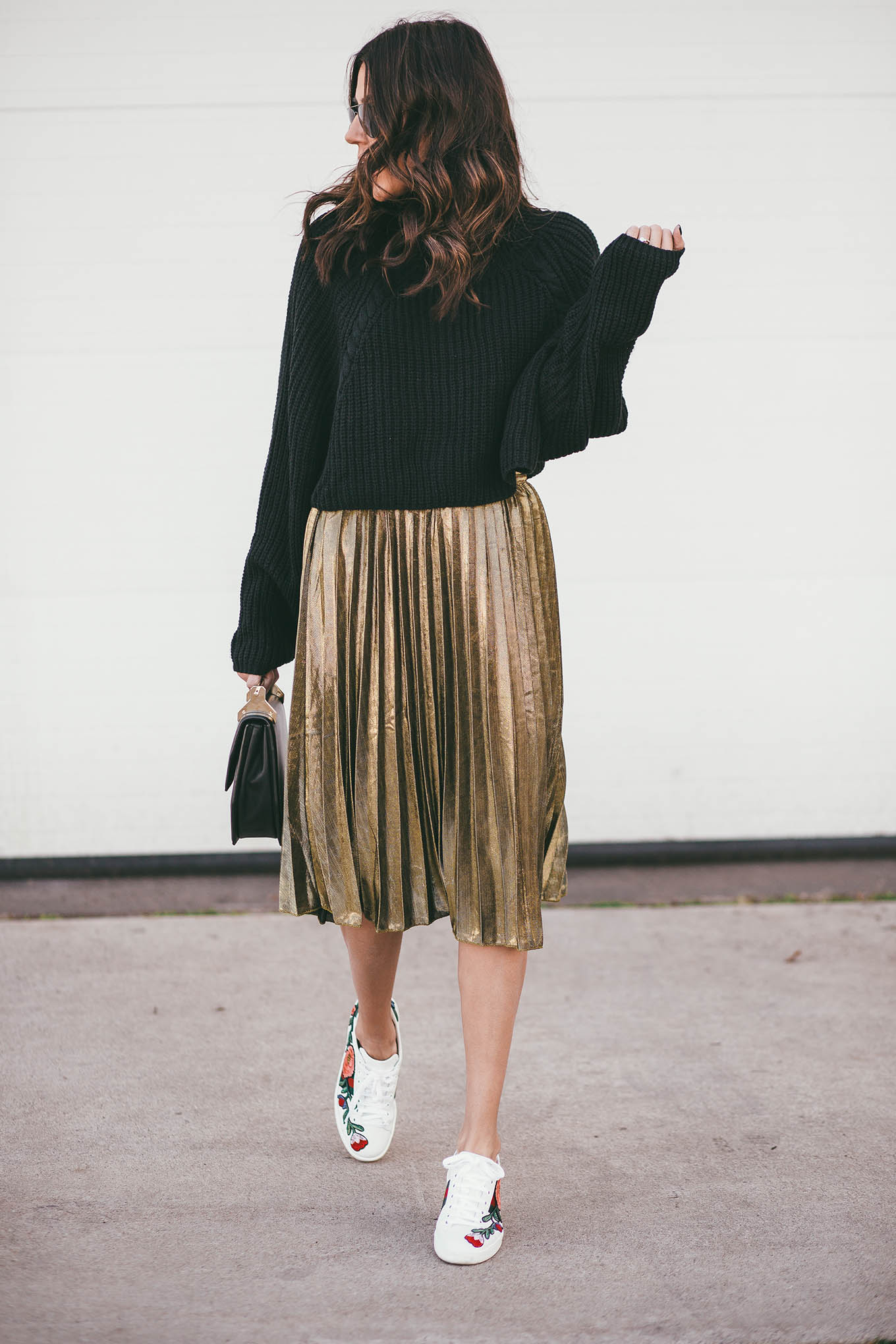 ily couture pleated skirt