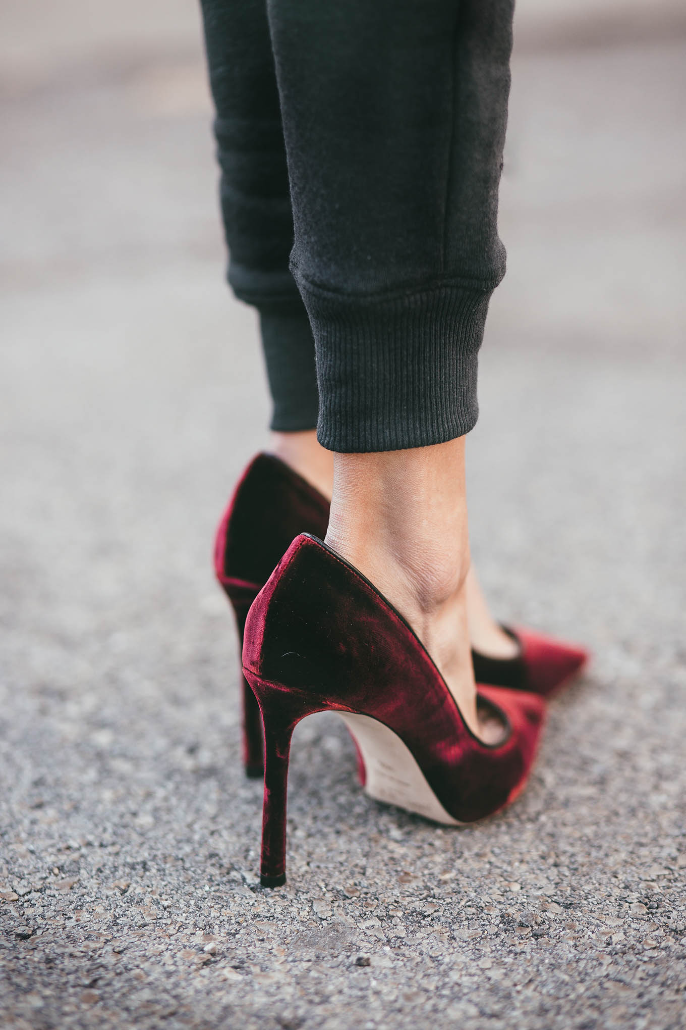 velvet heels