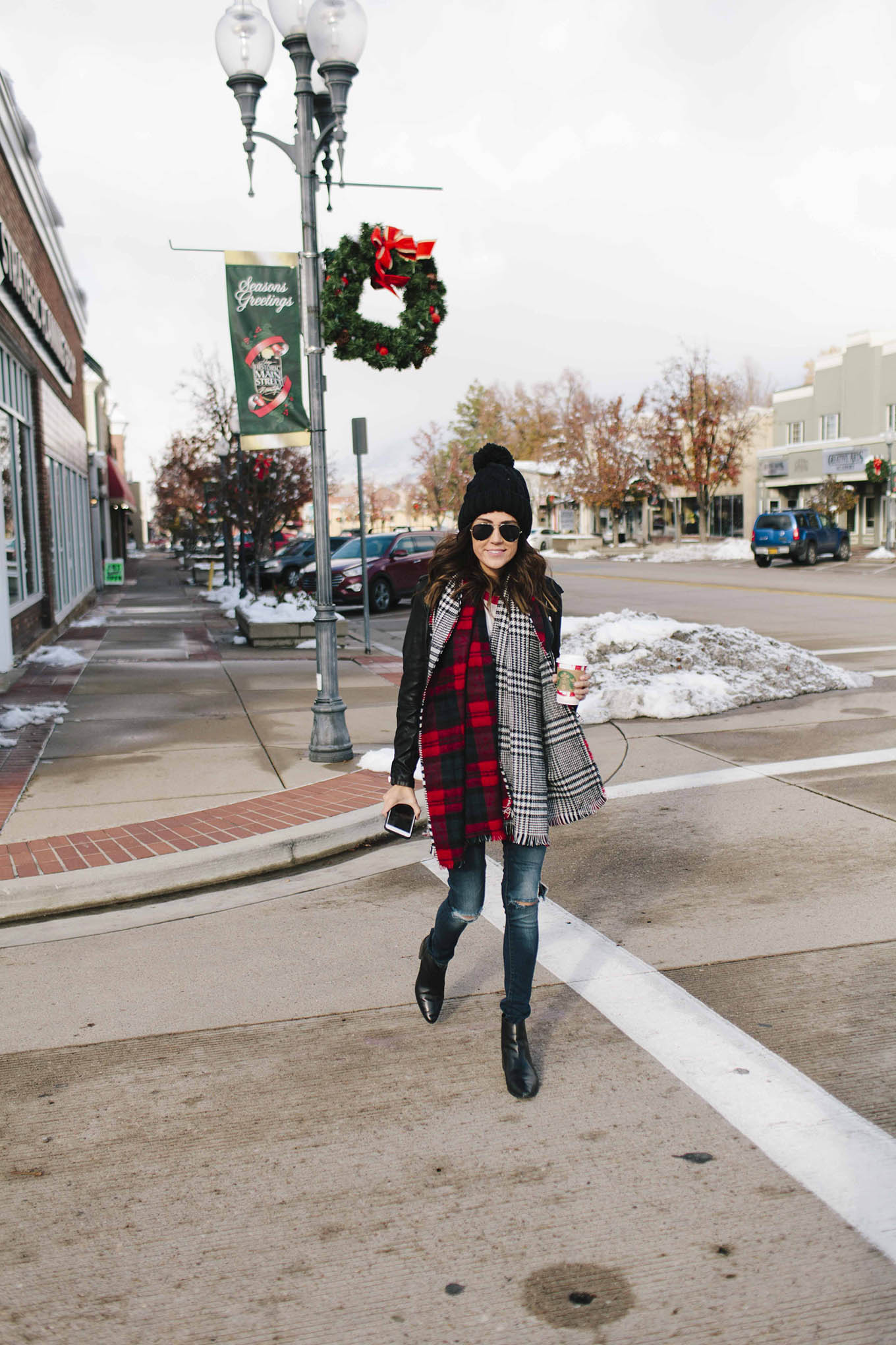 plaid blanket scarf ILY Couture