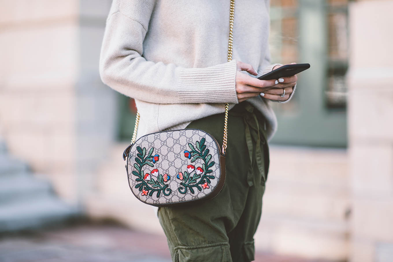 embroidered crossbody gucci