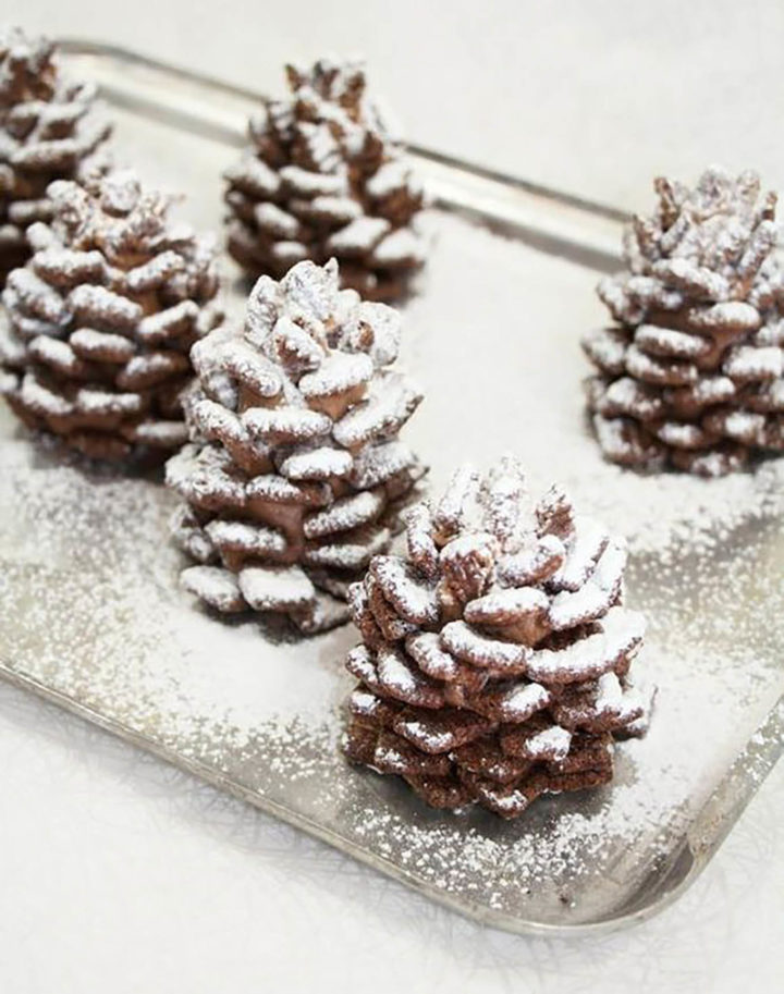 Christmas pinecone dessert