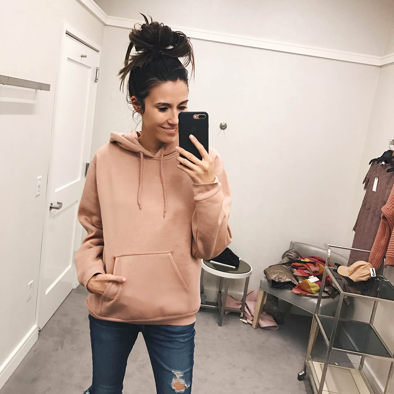 nude sweatshirt hello fashion