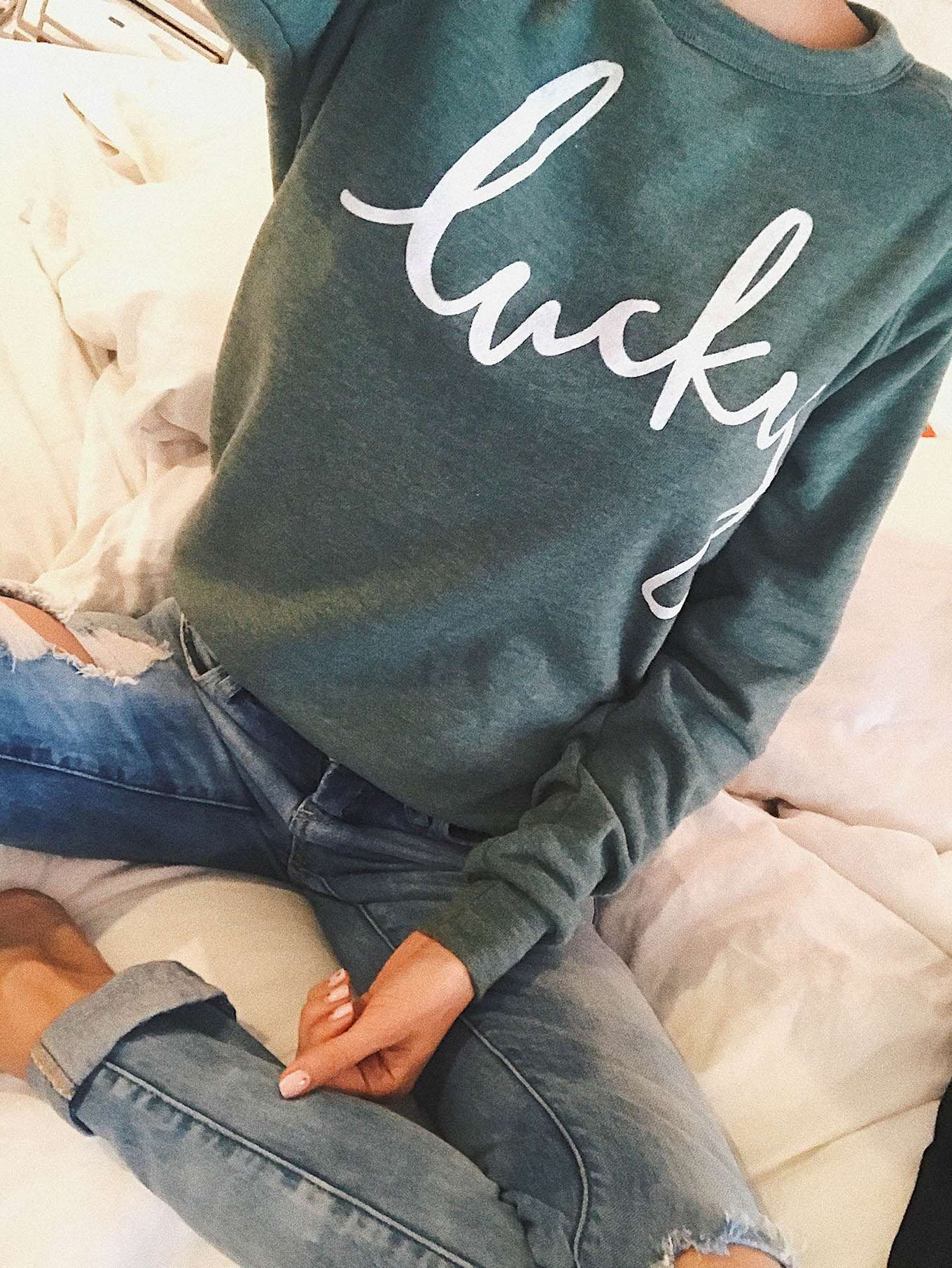 lucky sweatshirt ily couture