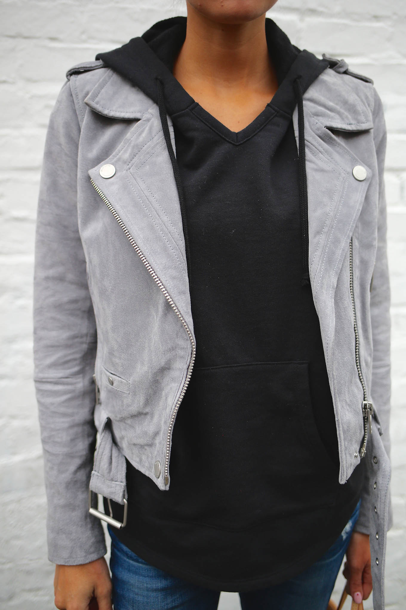 grey suede jacket