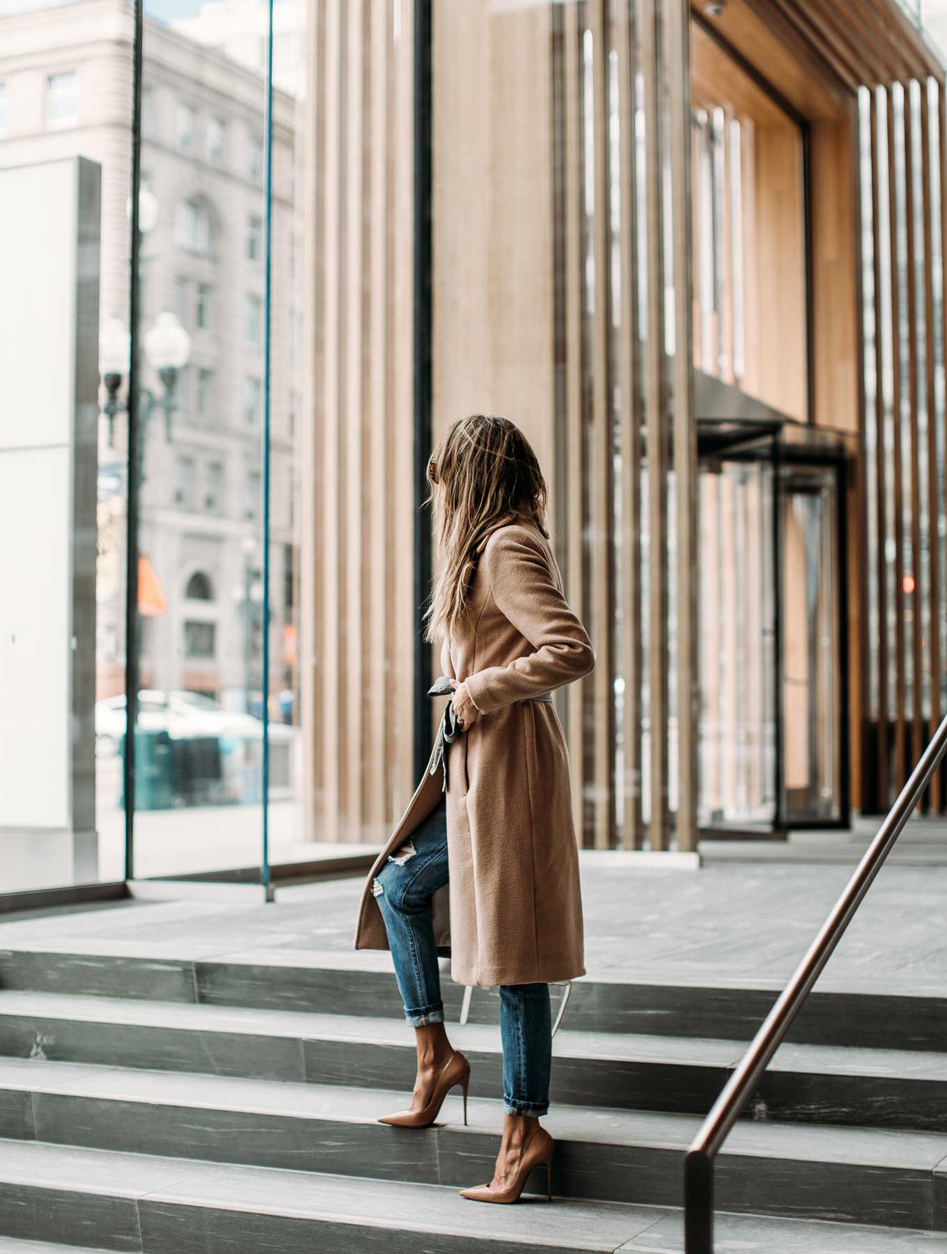 neutral trench coat