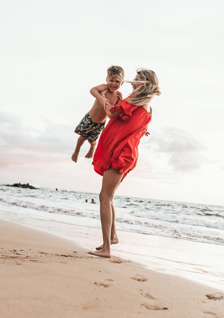 Mom and baby beach