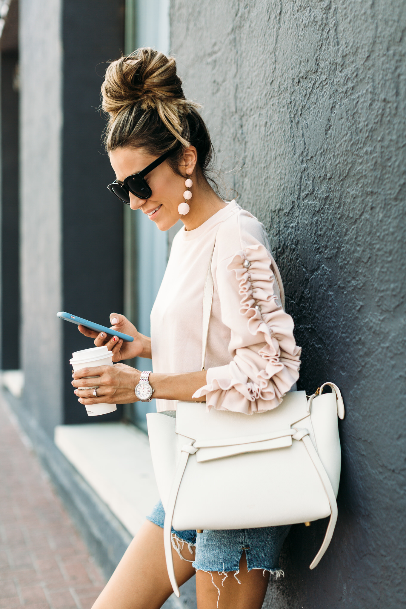 pale pink outfit