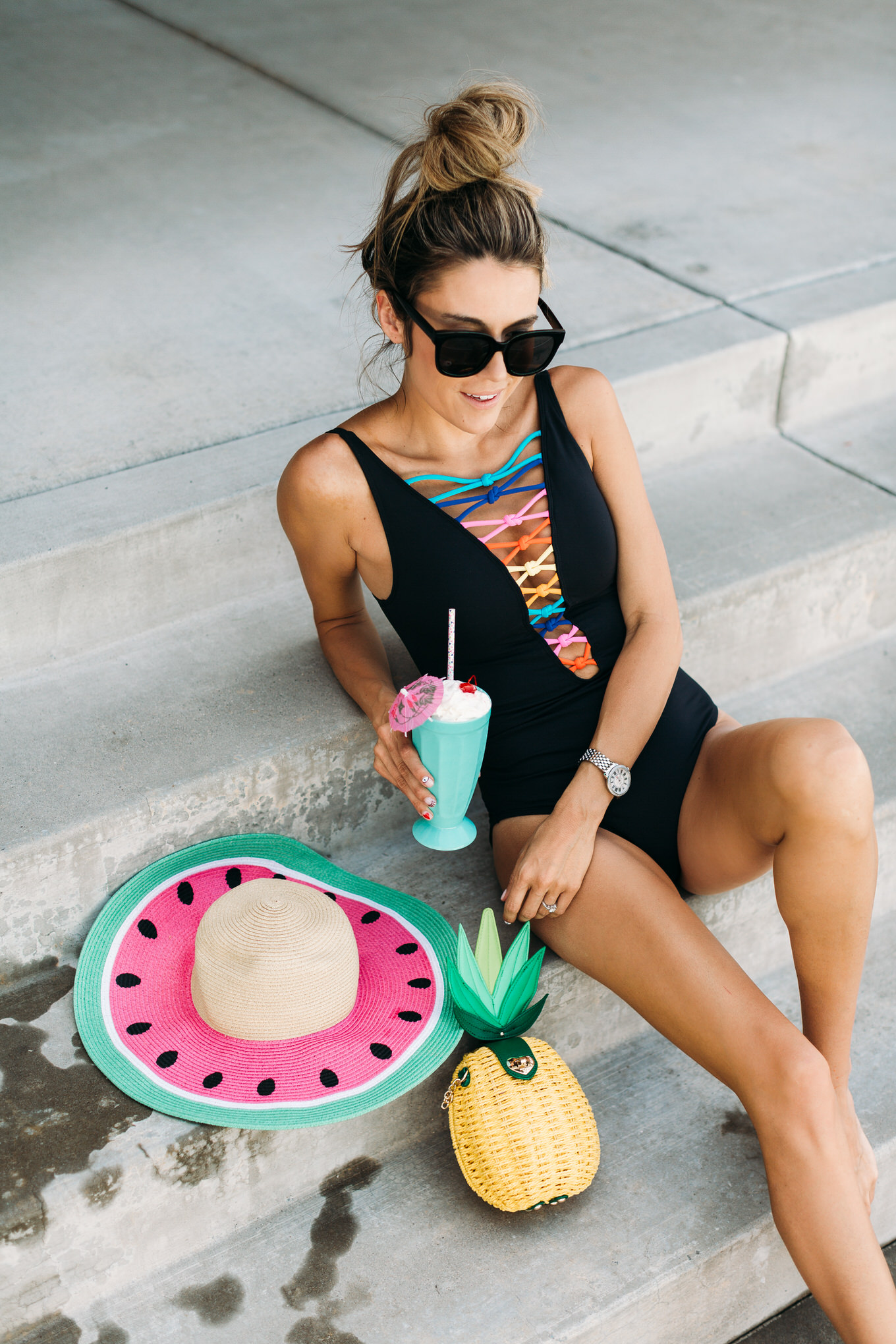 rainbow swimsuit