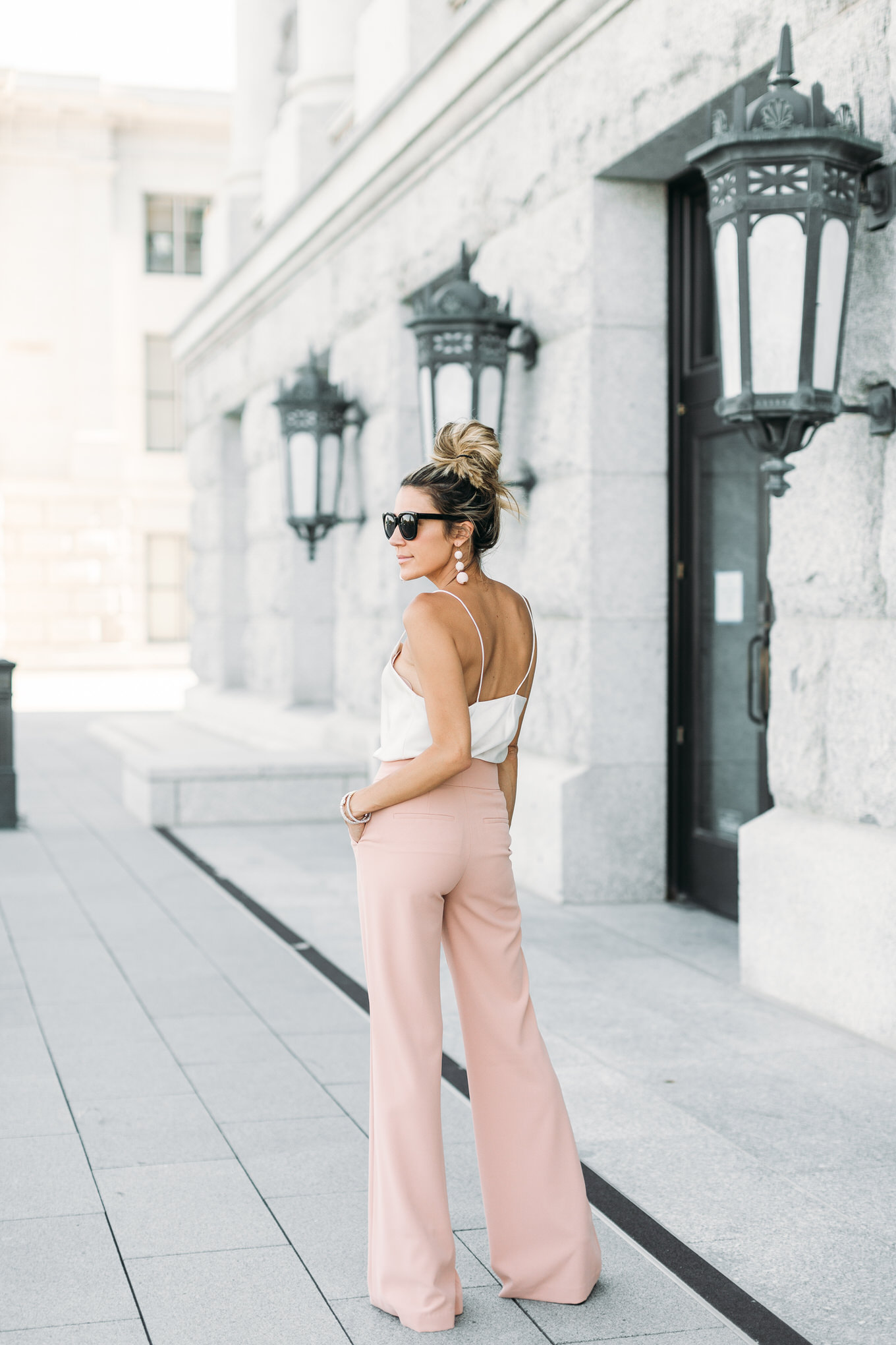 wide leg high waisted pants