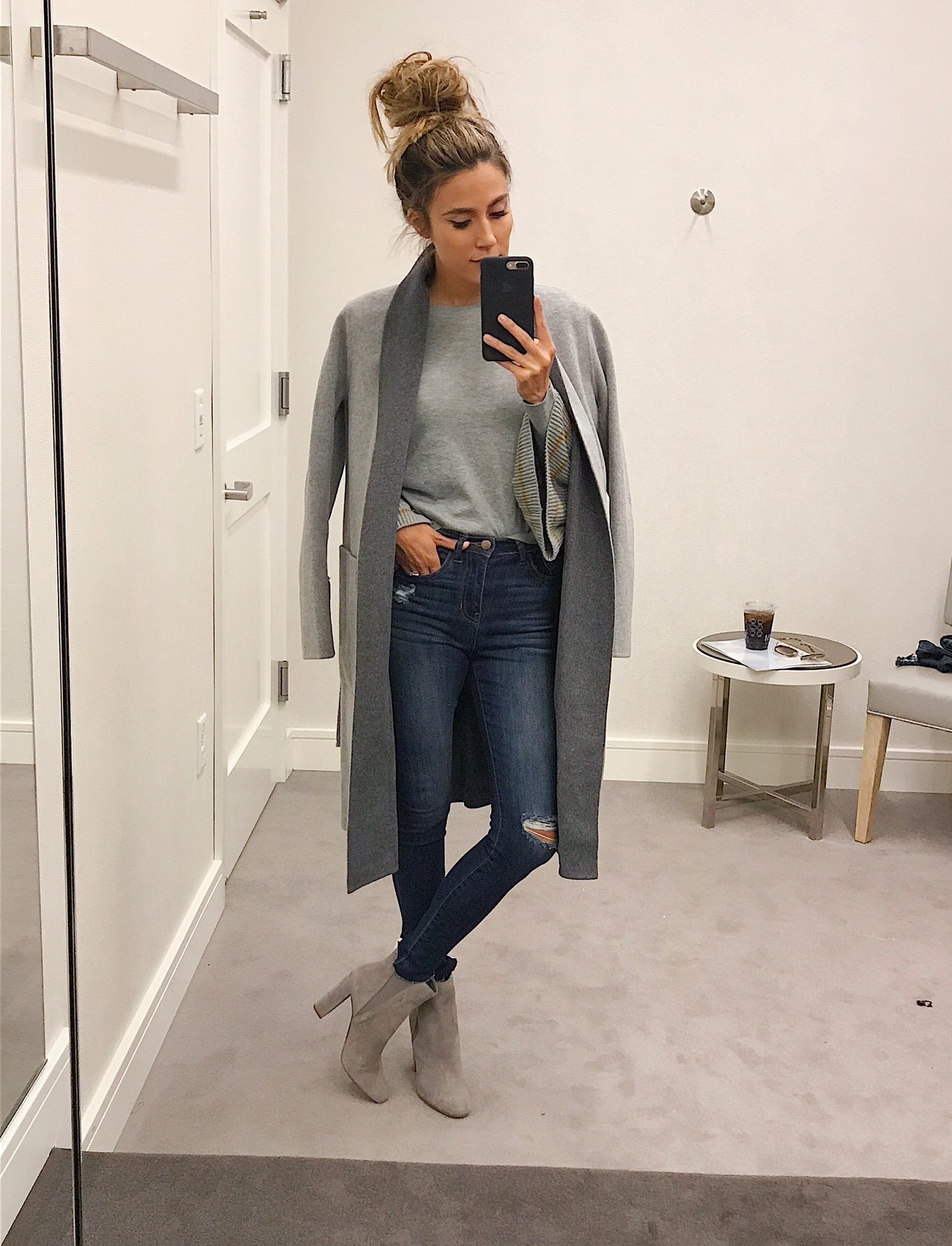 grey fall look