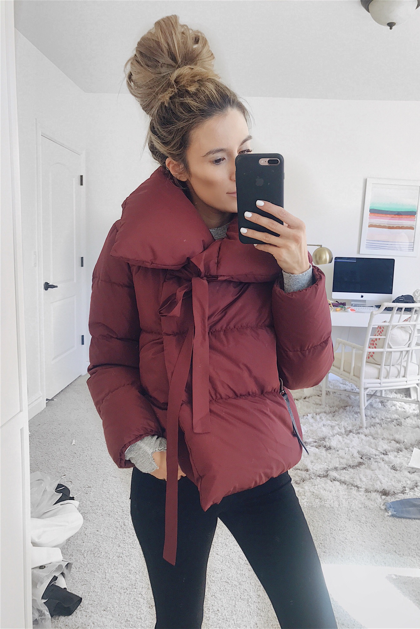 feminine puffer coats