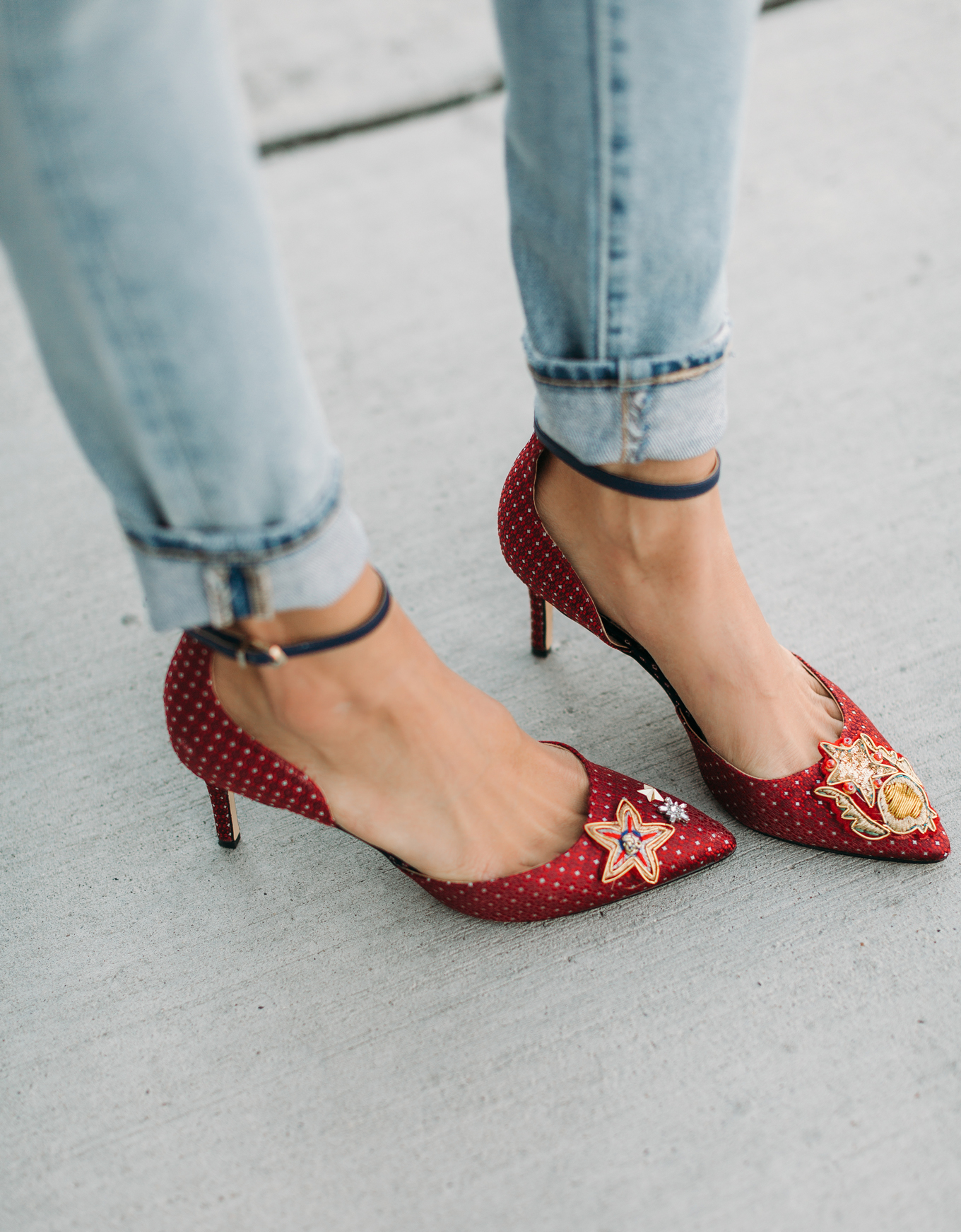 embellished pumps