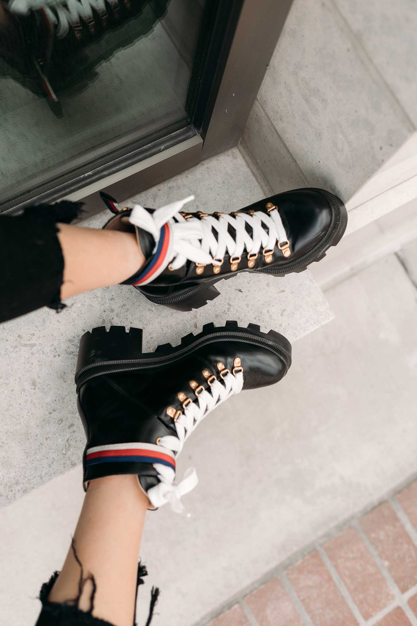 gucci womens combat boots