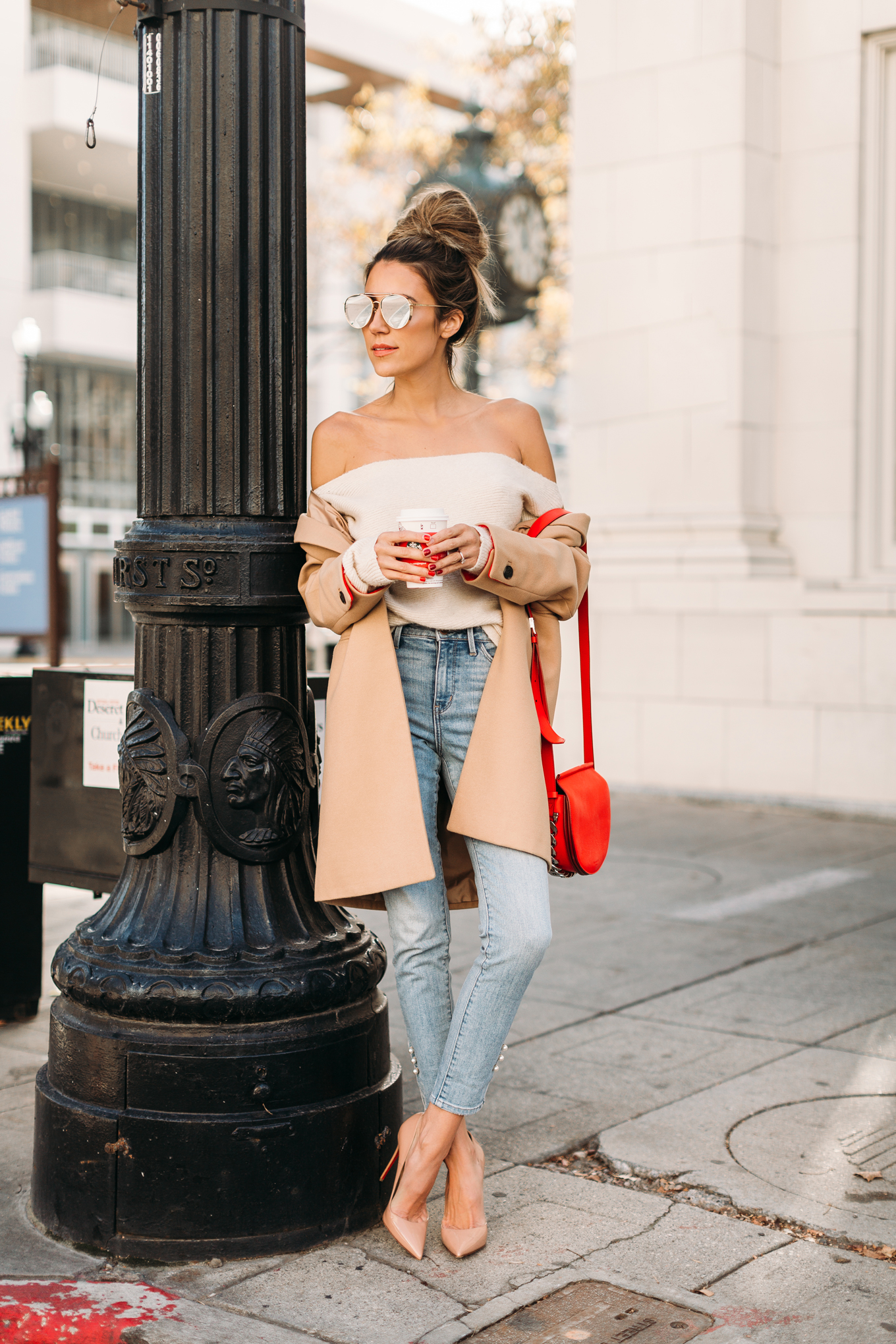 off the shoulder sweater